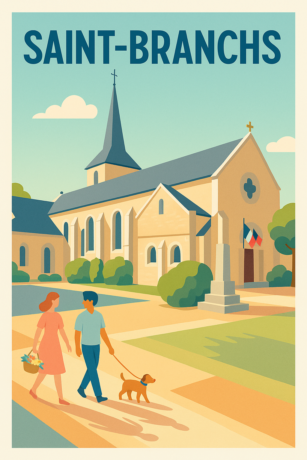 Affiche de Saint-Branchs - Promenade tranquille au cœur du village