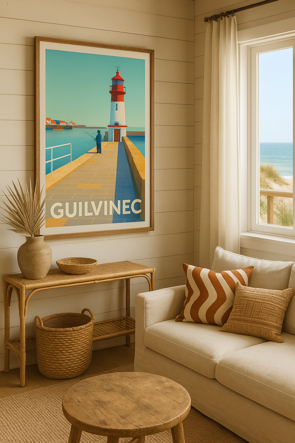 Mise en situation Affiche de Guilvinec - Sérénité au phare du port