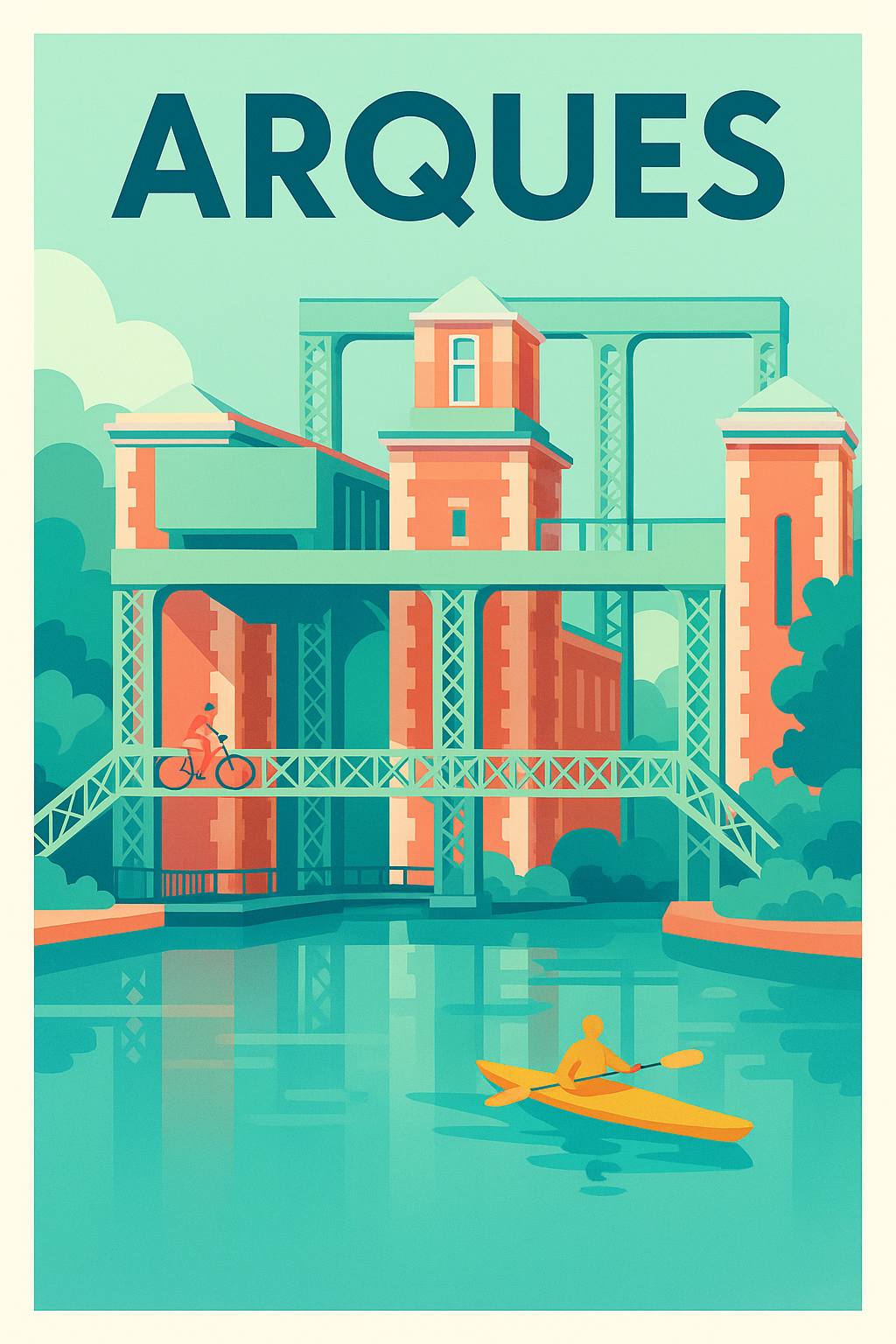 Affiche de Arques - Charme industriel et nature paisible
