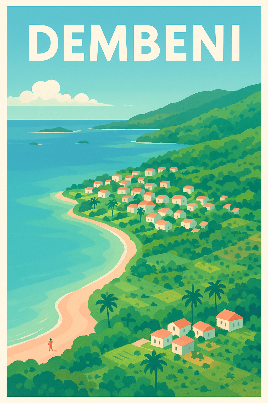 Affiche de Dembeni - Charme tropical et douceur de la côte