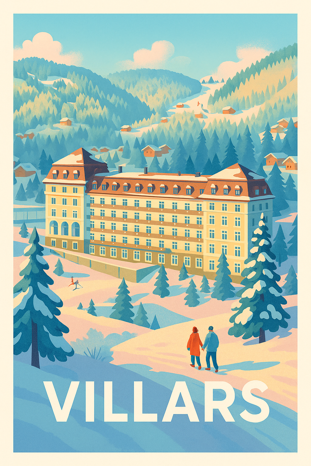 Affiche Villars — Escapade hivernale au cœur des Alpes · poster d'art de Villars