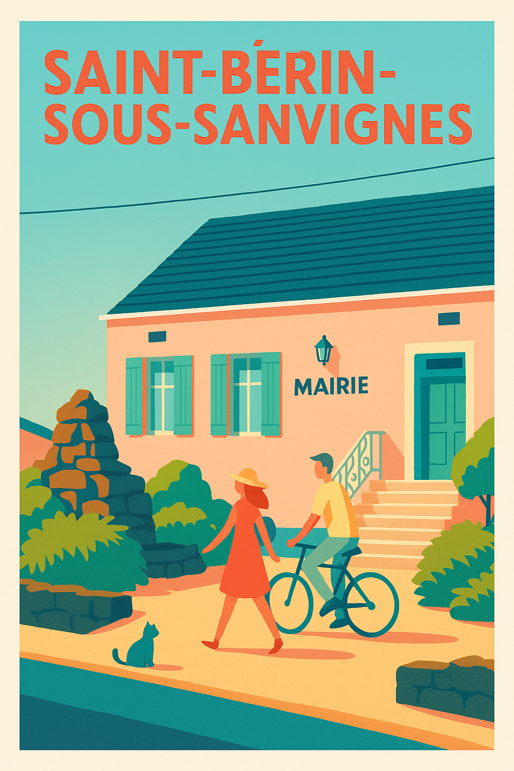 Affiche de Saint-Berain-sous-Sanvignes - Charme paisible de village