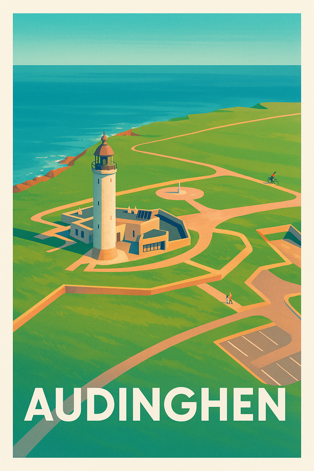 Affiche Audinghen — Charme côtier et lumière du phare · poster d'art de Audinghen