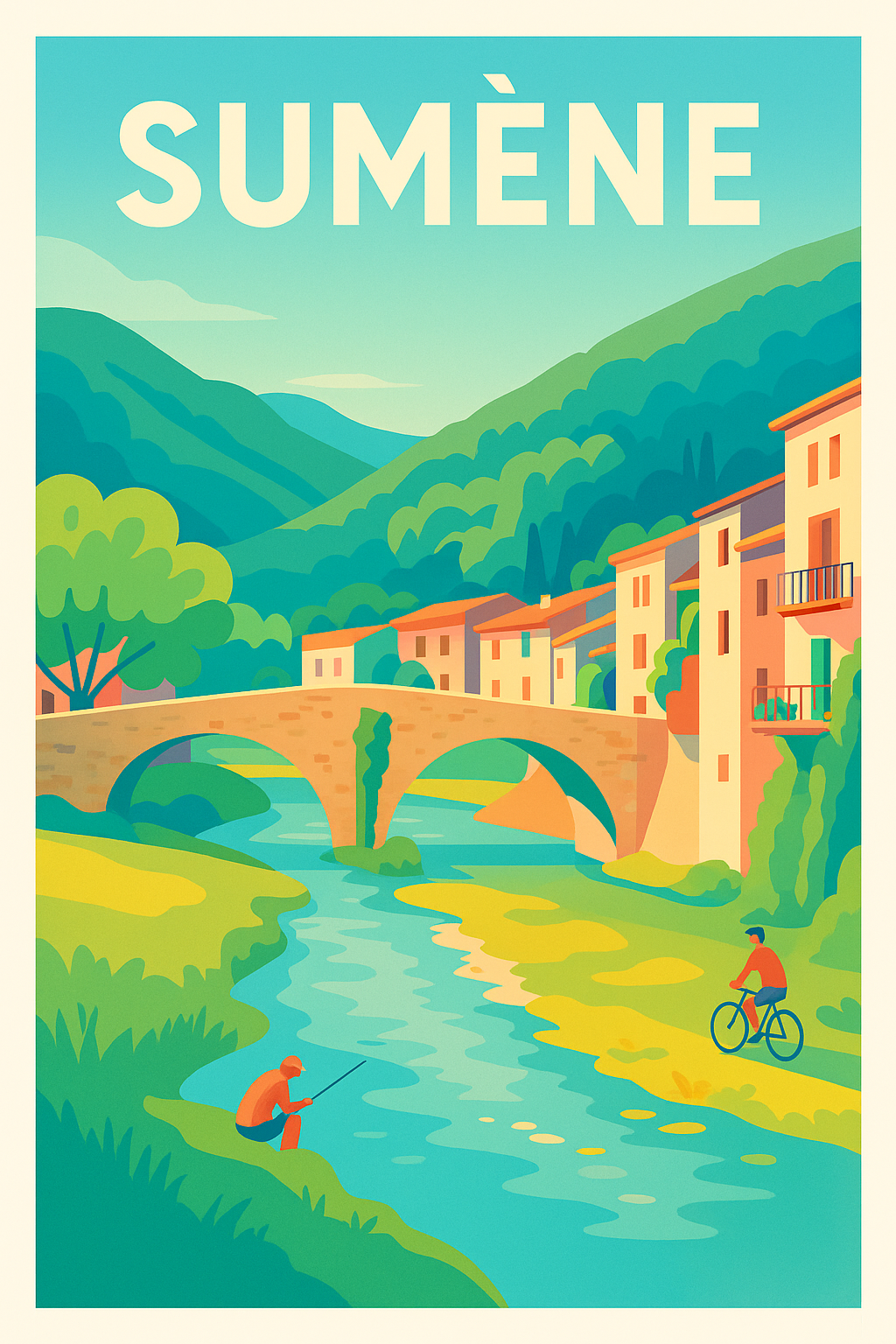 Affiche de Sumène - Charme paisible au fil de la rivière