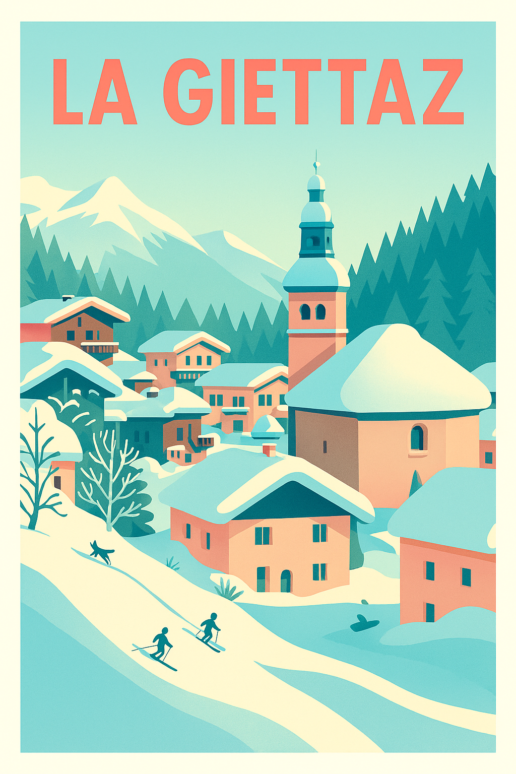 Affiche de La Giettaz - Escapade hivernale au cœur des Alpes