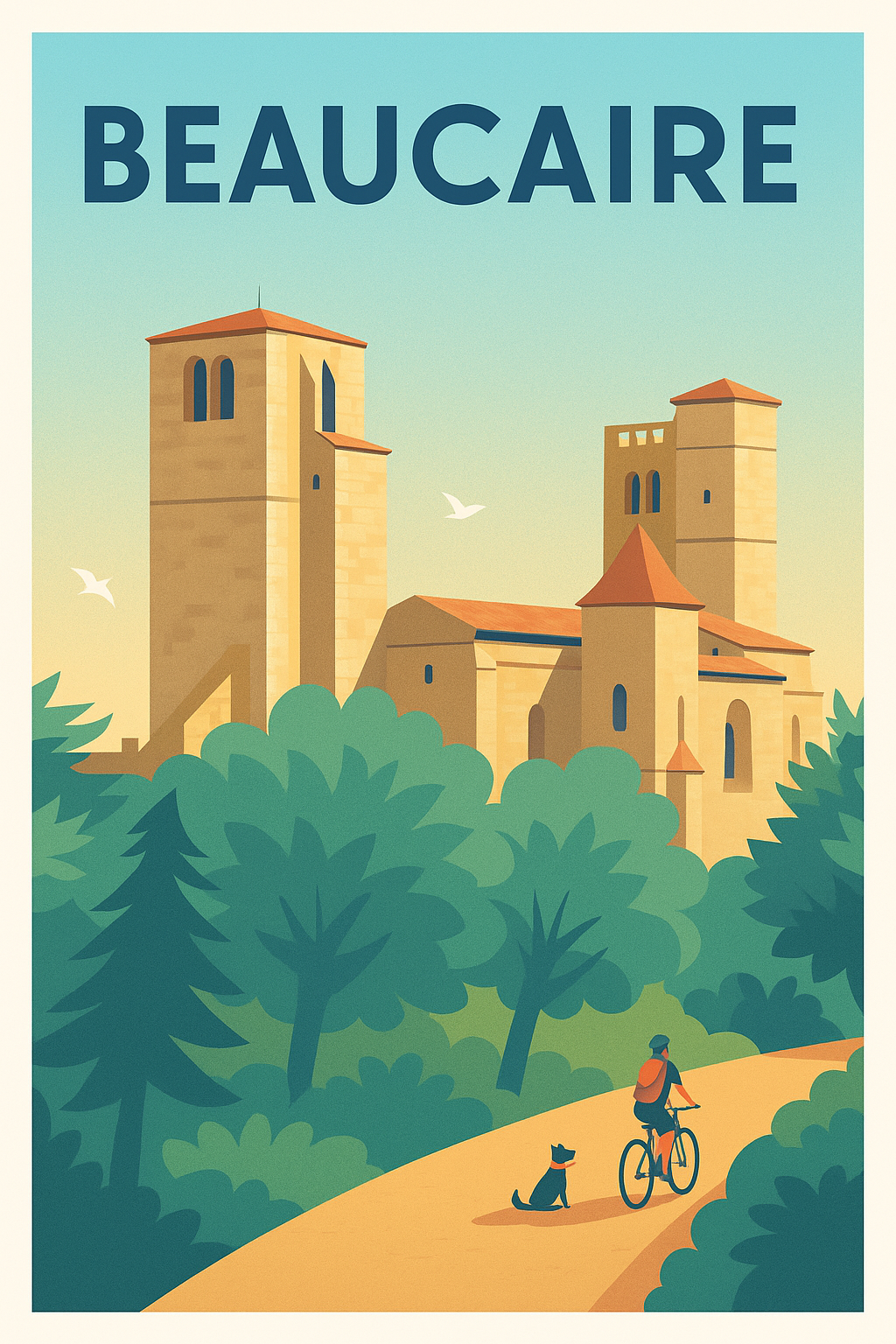 Affiche Beaucaire — Évasion Nature et Patrimoine · poster d'art de Beaucaire