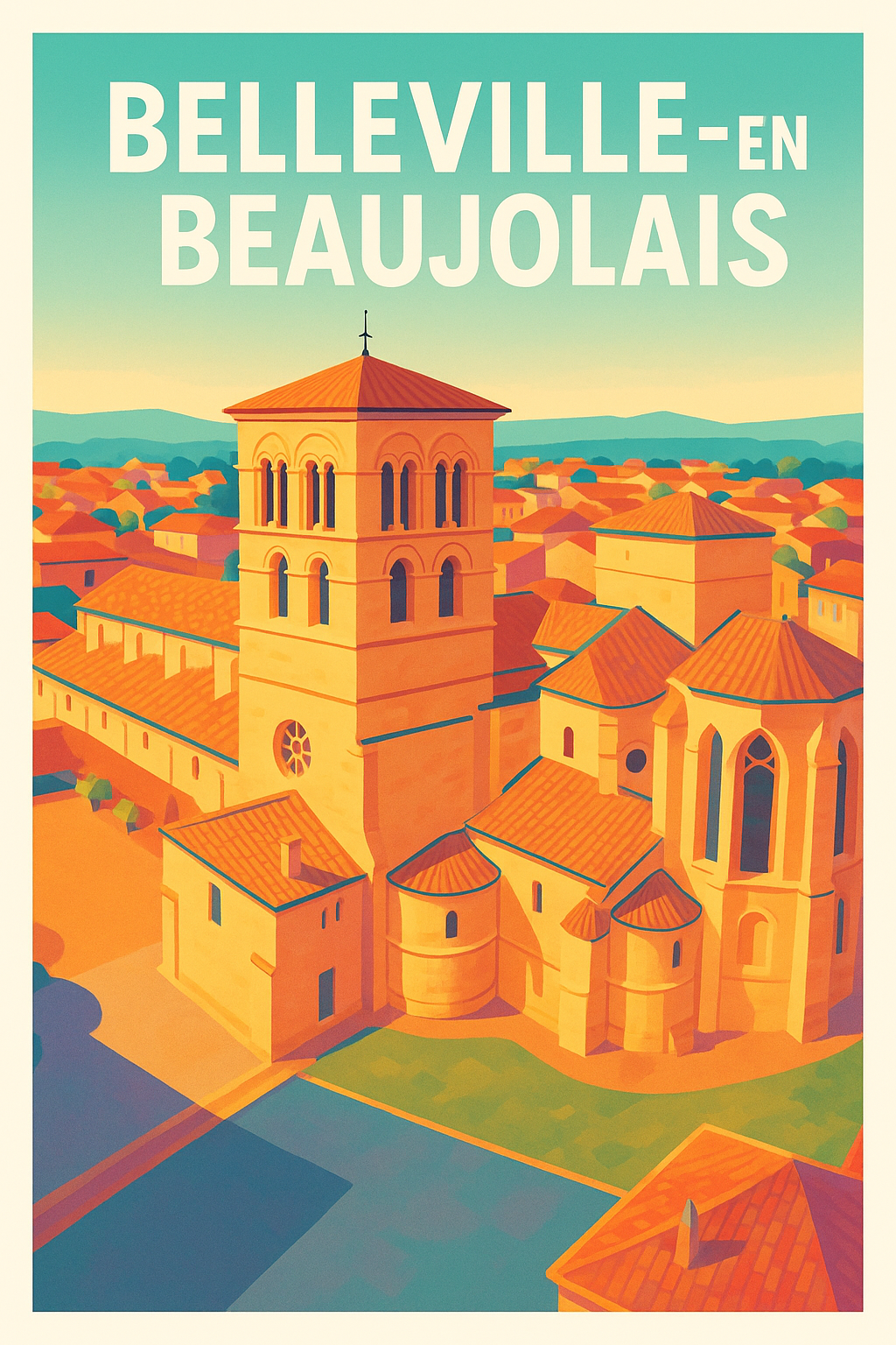 Affiche de Belleville-en-Beaujolais - Charme et tradition au cœur du vignoble