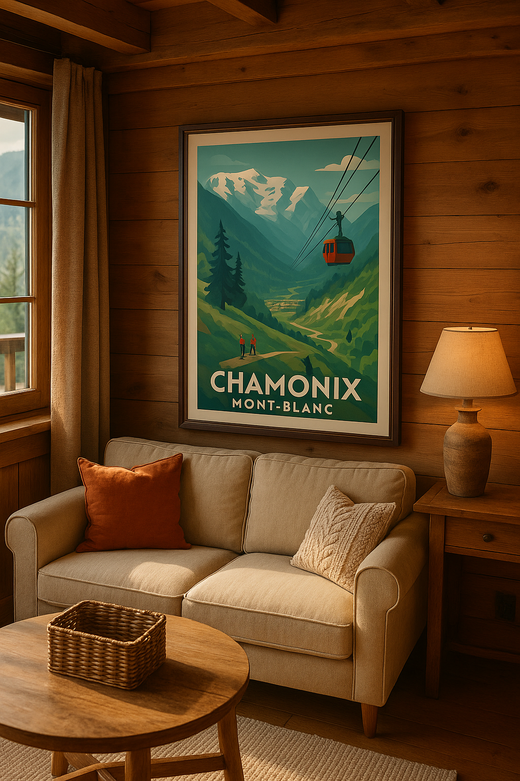 Mise en situation Affiche de Chamonix Mont-Blanc - Escapade alpine entre nature et sommets