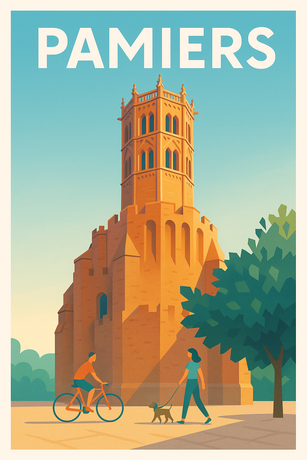 Affiche de Pamiers - L'élégance historique au cœur de la ville