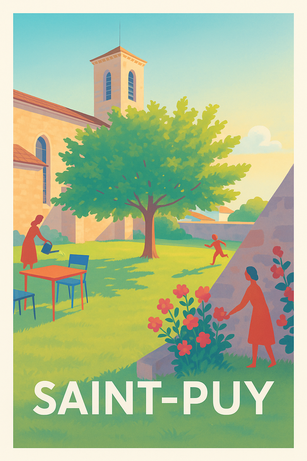 Affiche Saint-Puy — Charme bucolique en toute sérénité · poster d'art de Saint-Puy