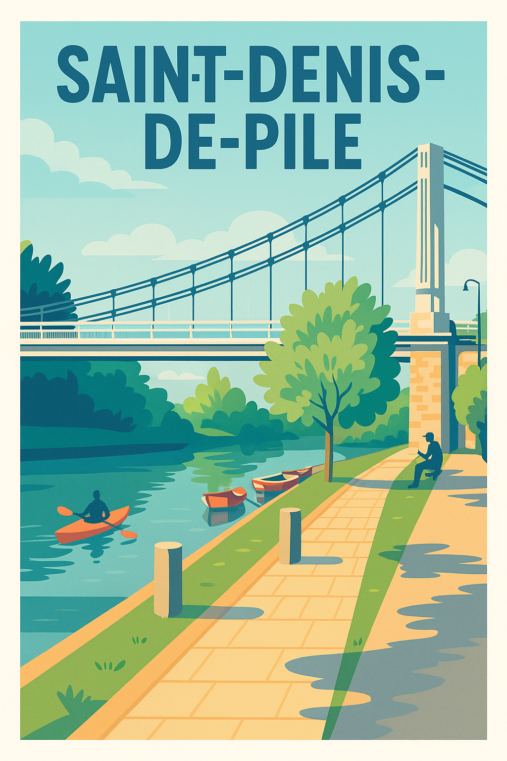 Affiche de Saint-Denis-de-Pile - Sérénité au fil de l'eau