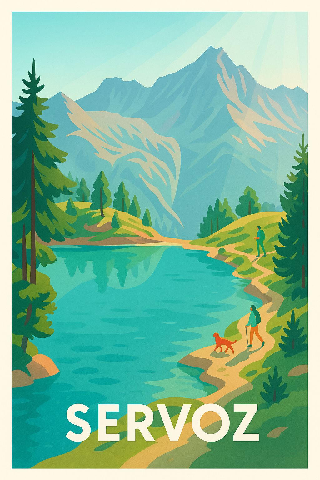 Affiche Servoz — Évasion naturelle au cœur des montagnes · poster d'art de Servoz