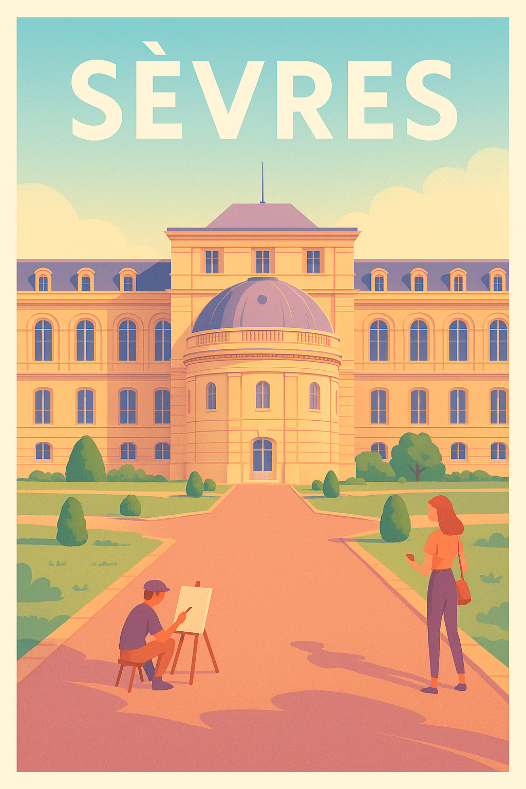 Affiche Sèvres — L’art au cœur de la ville · poster d'art de Sèvres