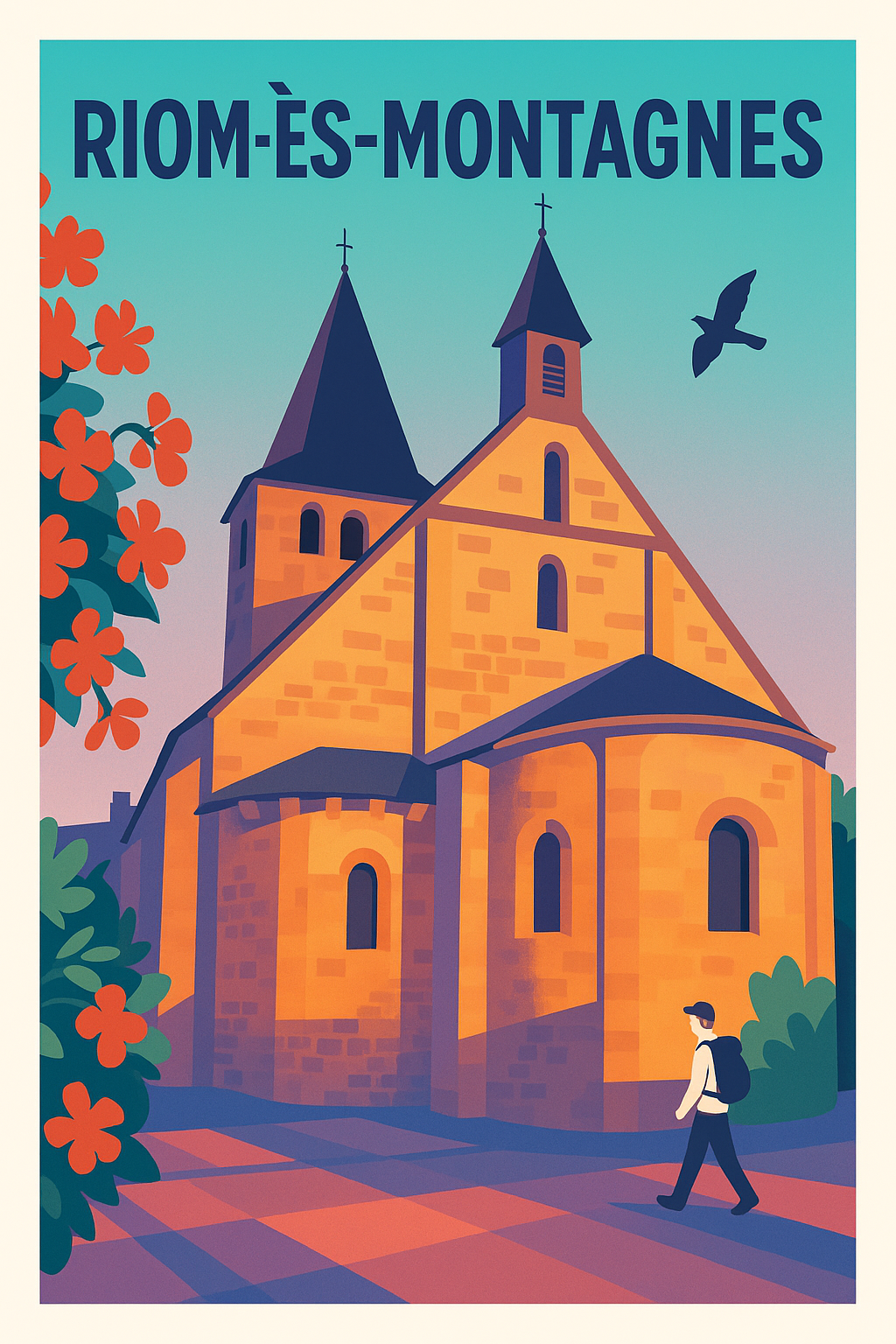 Affiche de Riom-ès-Montagnes - L'authenticité au cœur des Monts du Cantal