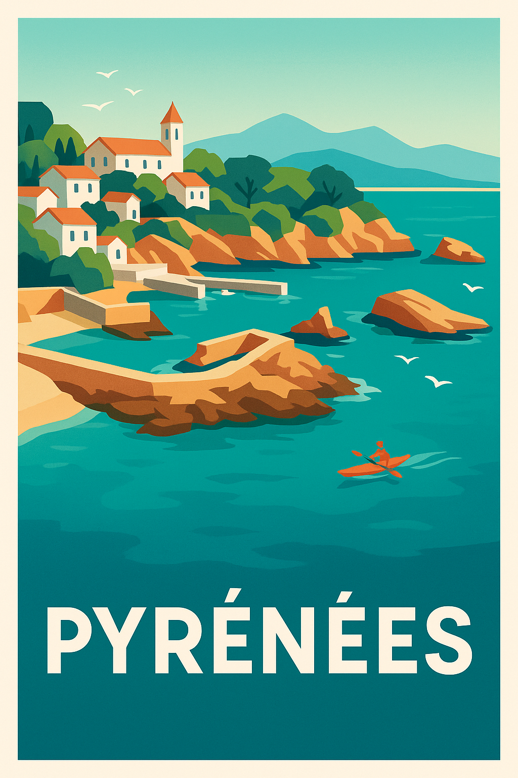 Affiche de Pyrénées - Évasion côtière en Méditerranée