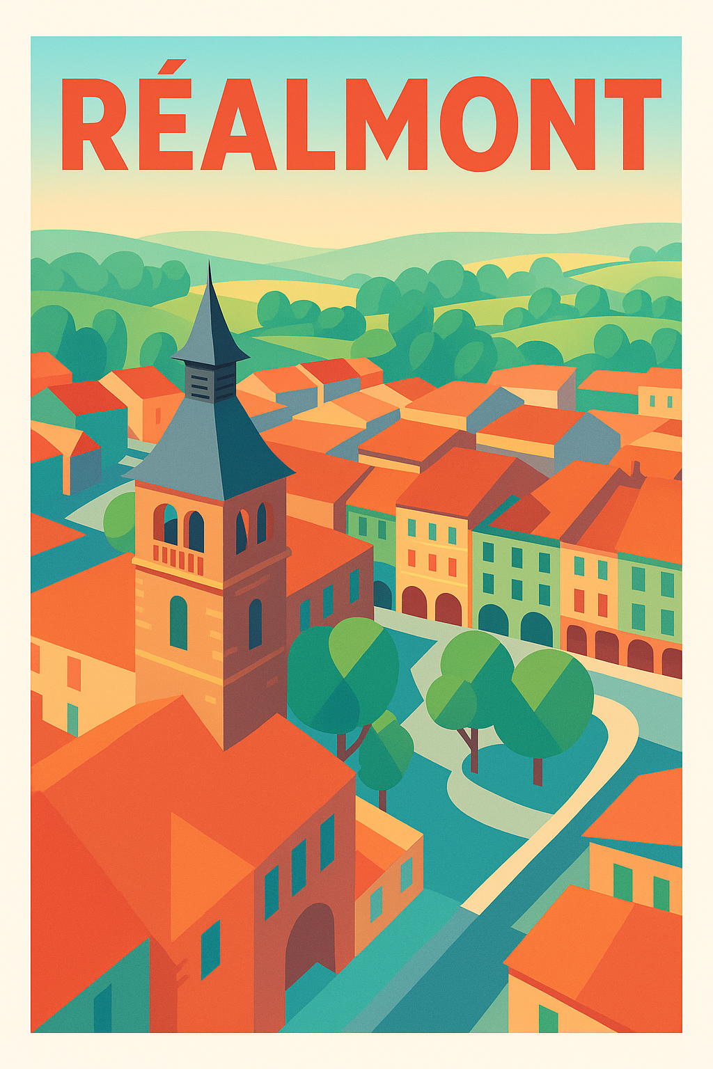 Affiche de Réalmont - Charme et couleurs du Sud-Ouest