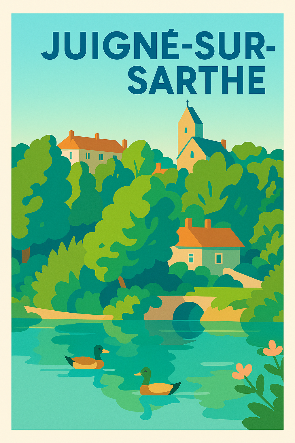 Affiche de Juigné-sur-Sarthe - Charme bucolique au fil de l'eau