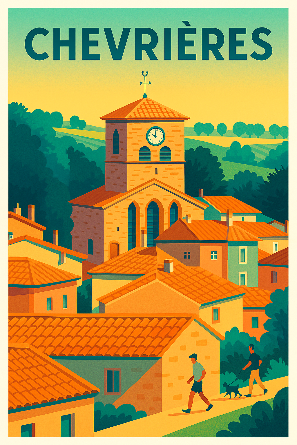 Affiche de Chevrières - Charme provençal et douceur de vivre
