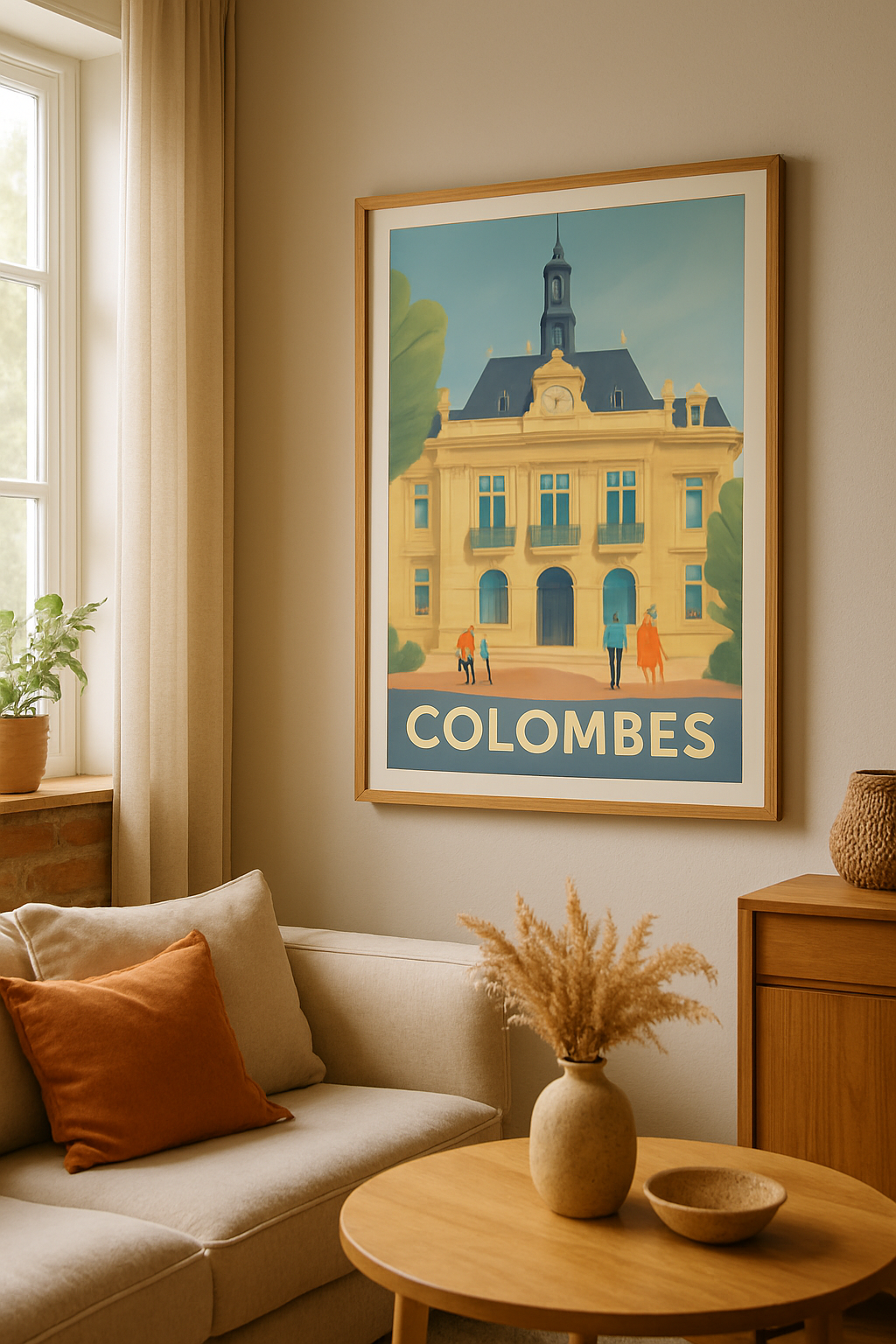 Mise en situation Affiche de Colombes - Charme et élégance urbaine
