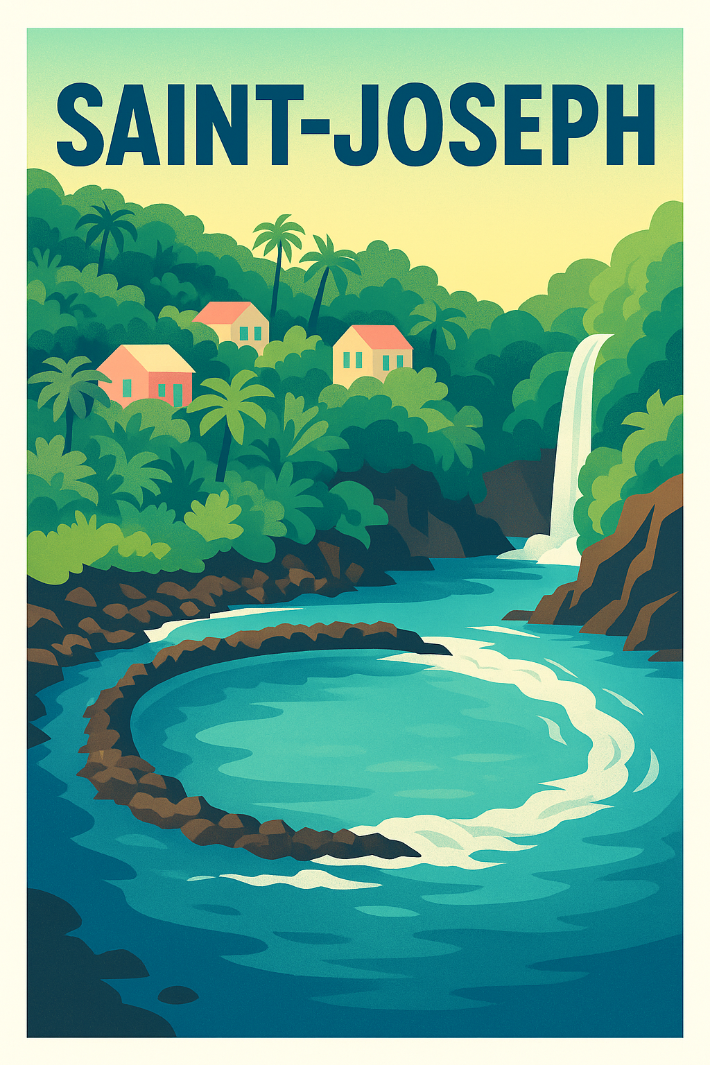 Affiche de Saint-Joseph - Évasion tropicale et nature luxuriante