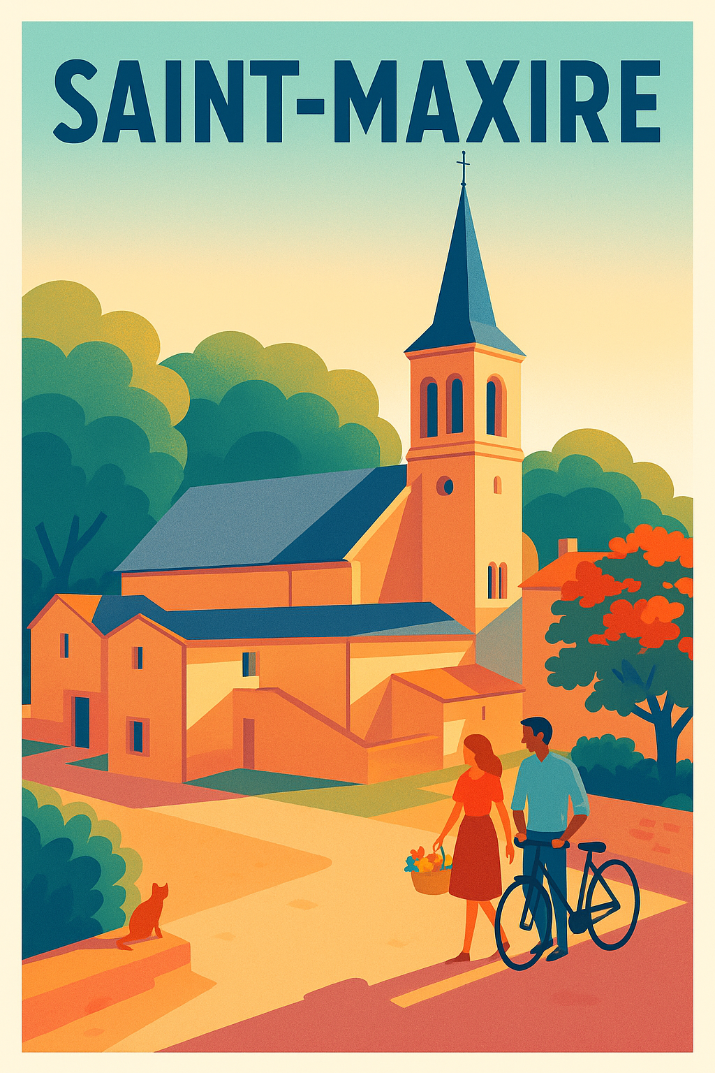 Affiche de Saint-Maxire - Charme et douceur de vie en village