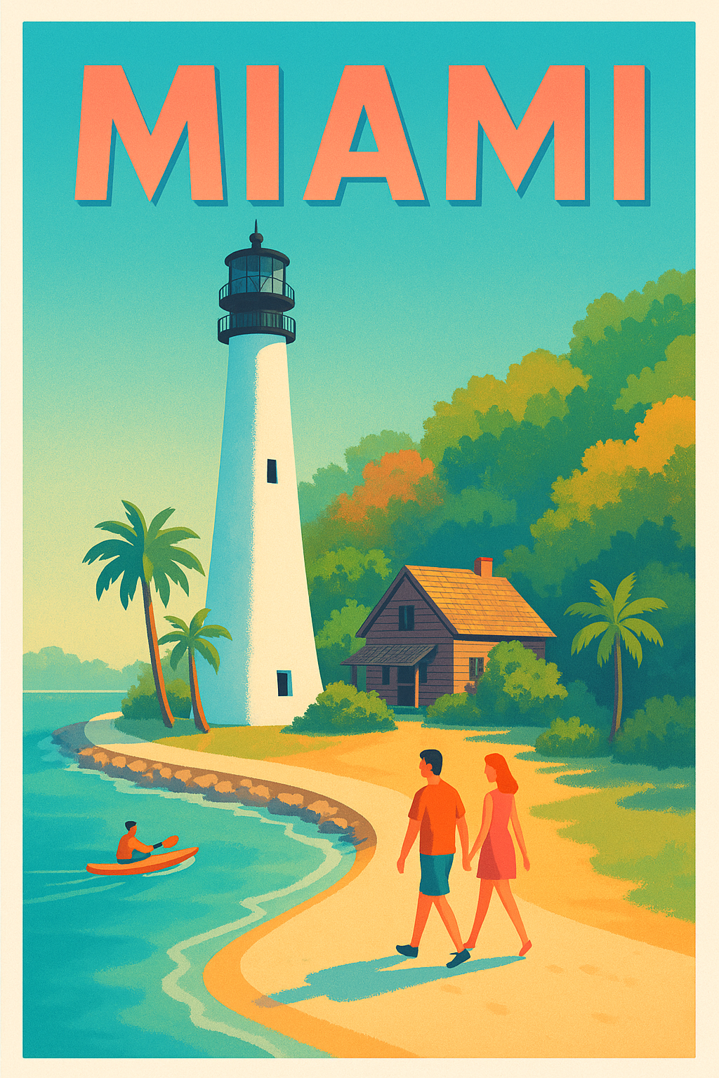 Affiche de Miami - Escapade en bord de mer au phare