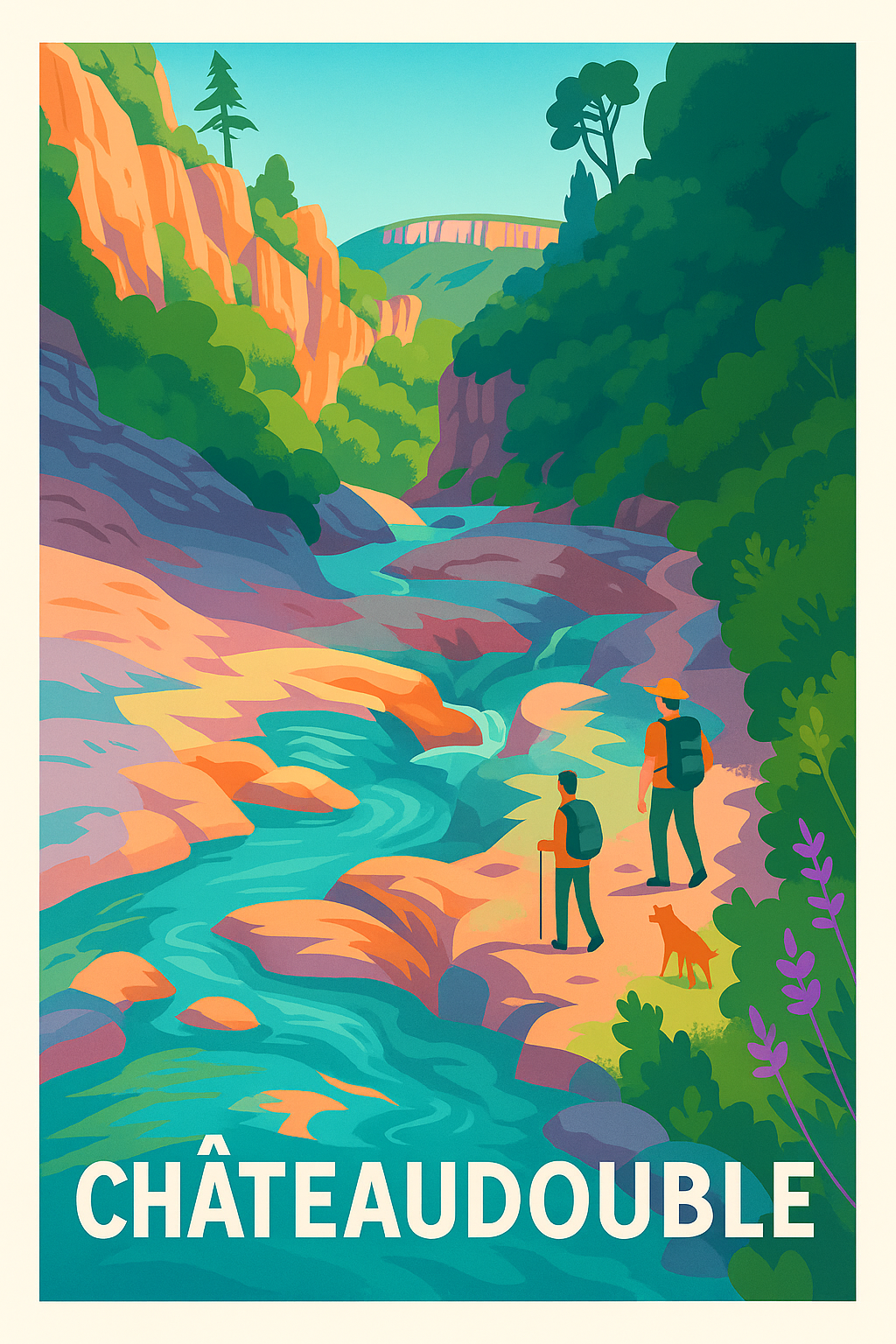 Affiche Châteaudouble — L'appel de la nature sauvage · poster d'art de Châteaudouble