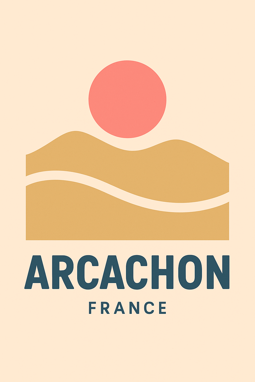 Affiche Arcachon — Minimalisme et Sérénité Côtière · poster d'art de Arcachon