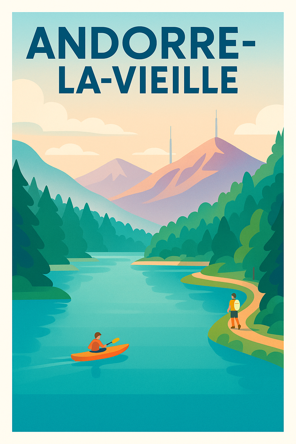 Affiche de Andorre-la-Vieille - Nature et Aventures en Montagne
