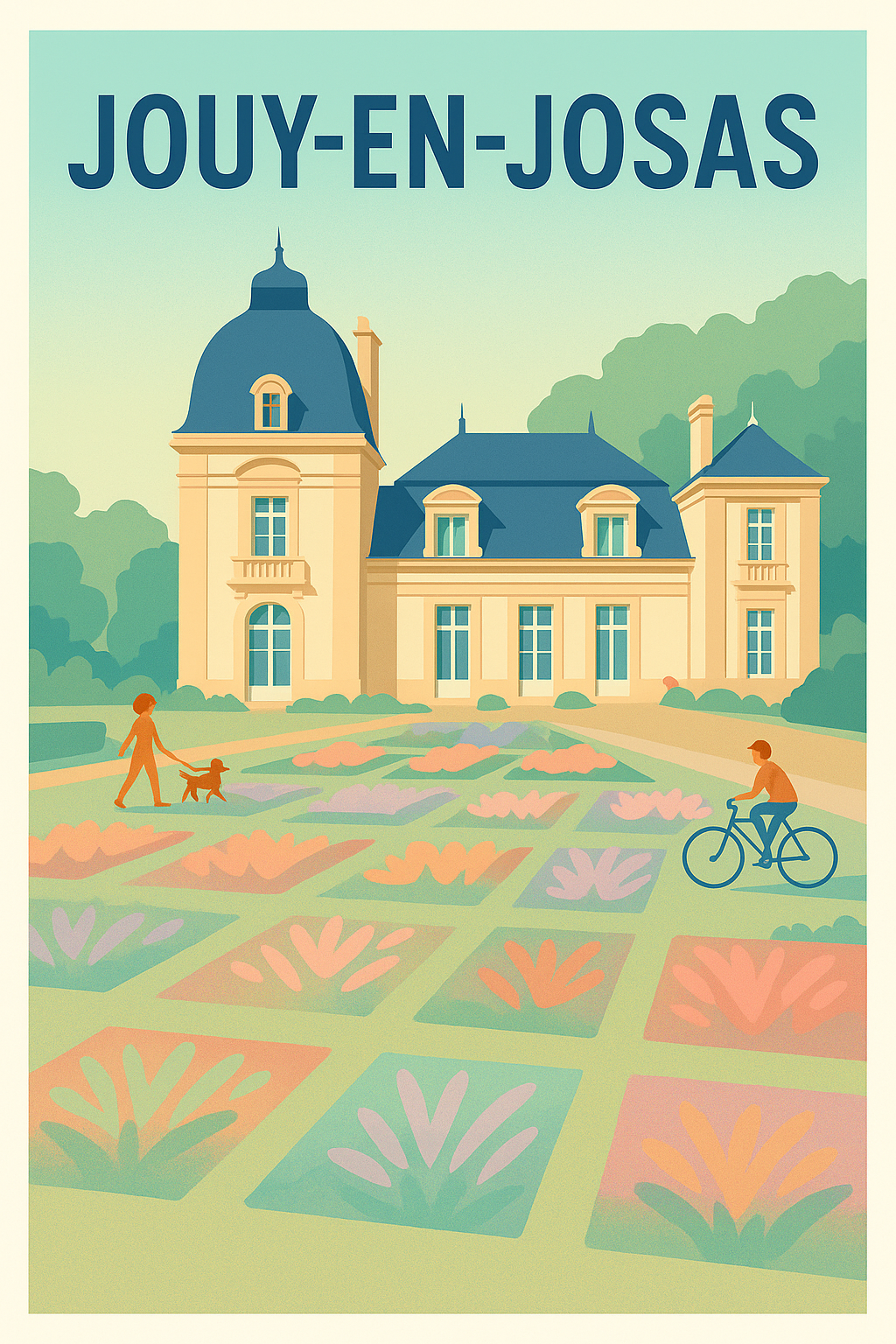 Affiche de Jouy-en-Josas - Élégance et sérénité à la française