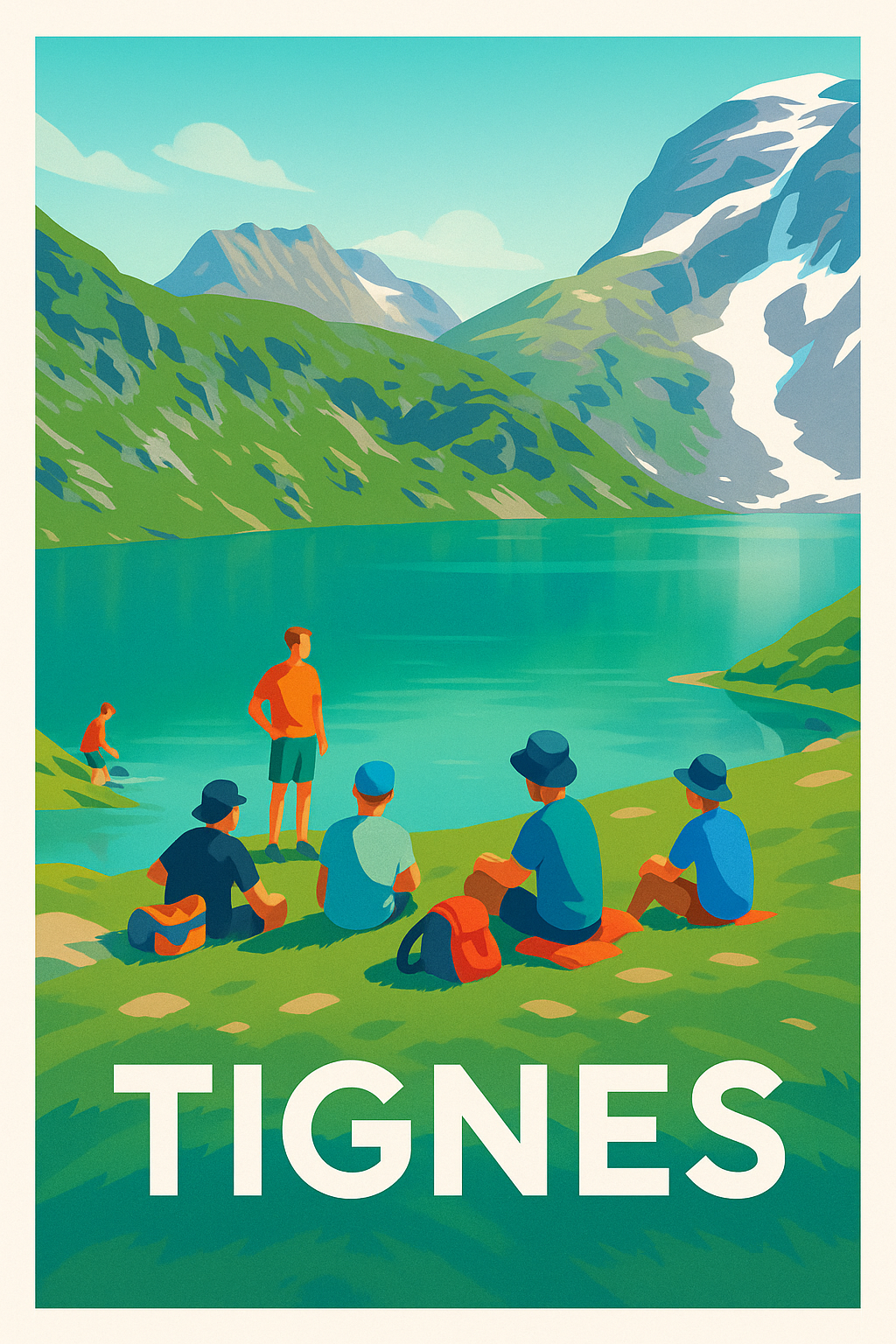 Affiche Tignes — Escapade nature au cœur des Alpes · poster d'art de Tignes