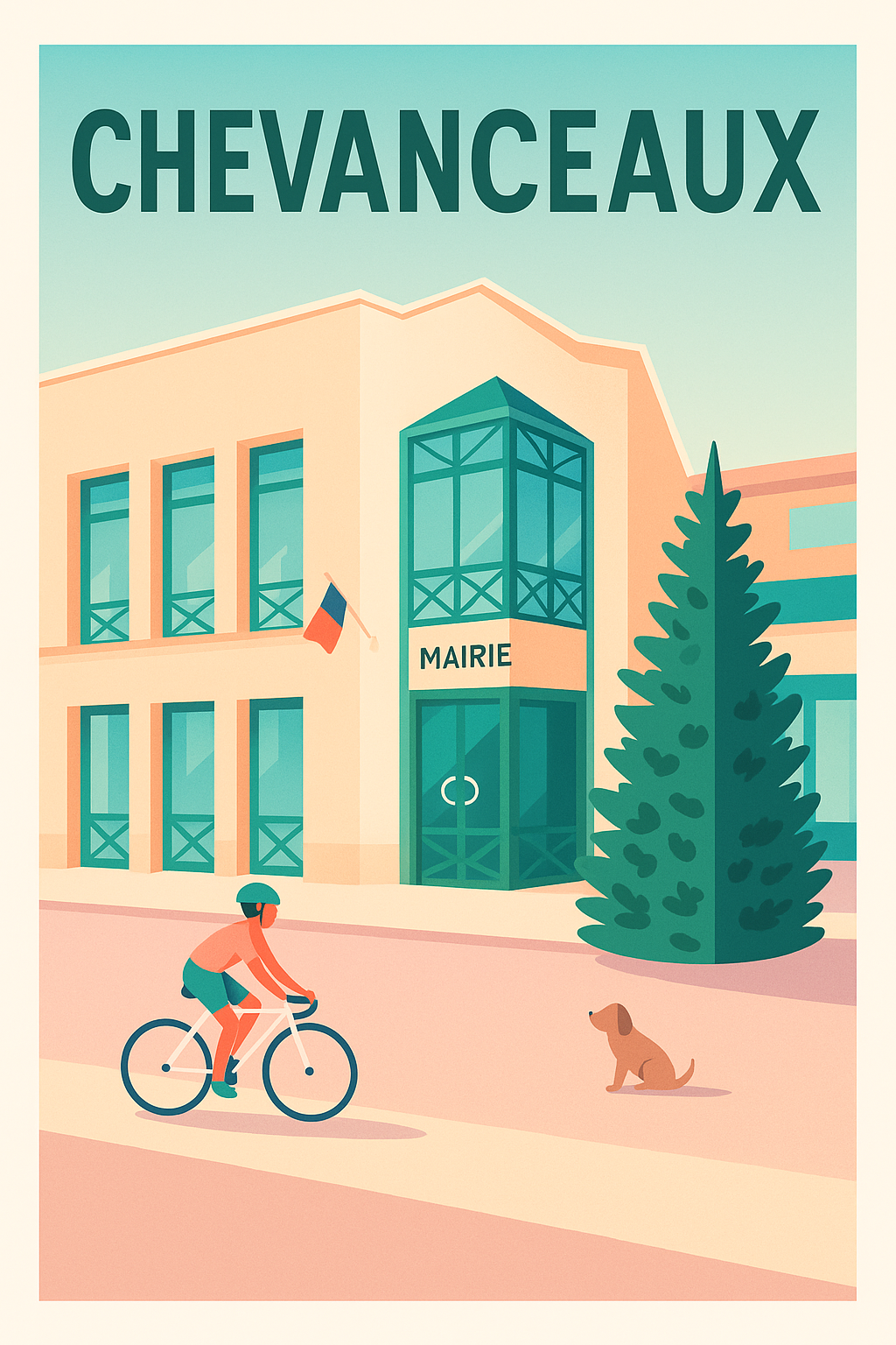 Affiche de Chevanceaux - L'élégance tranquille de la mairie