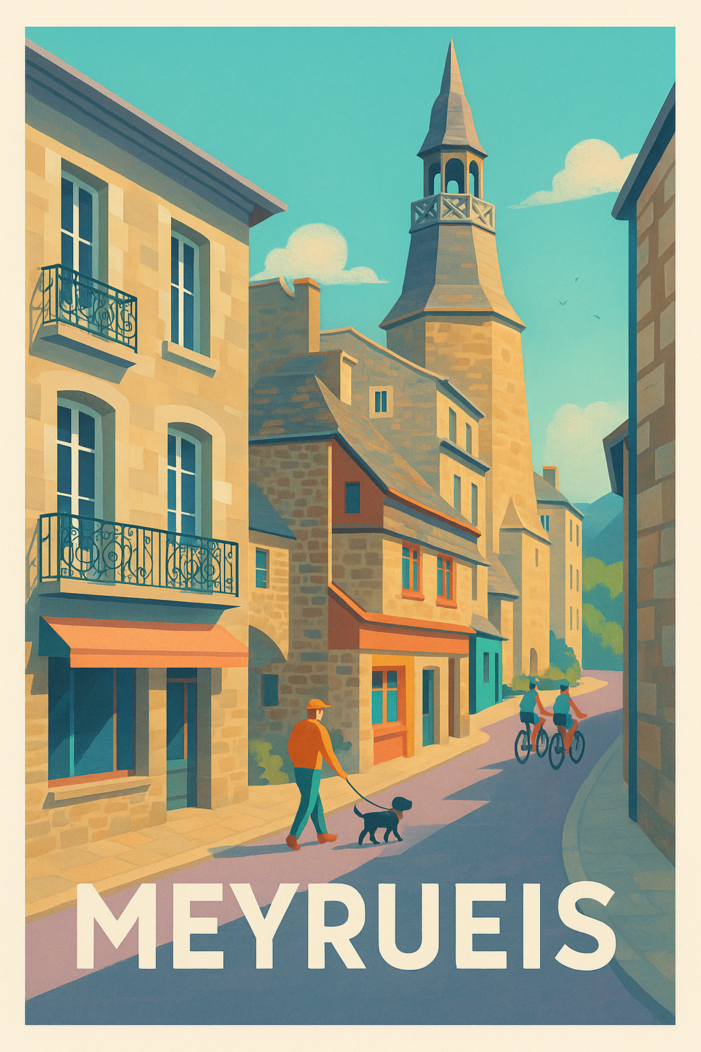 Affiche de Meyrueis - Charme paisible du village séculaire