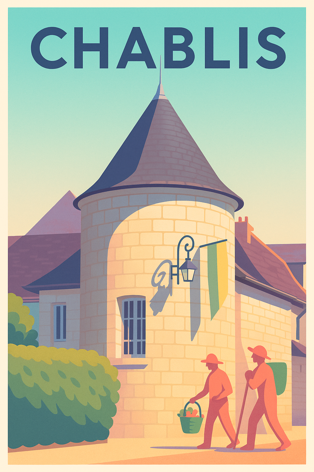 Affiche de Chablis - Voyage au cœur des vignobles bourguignons