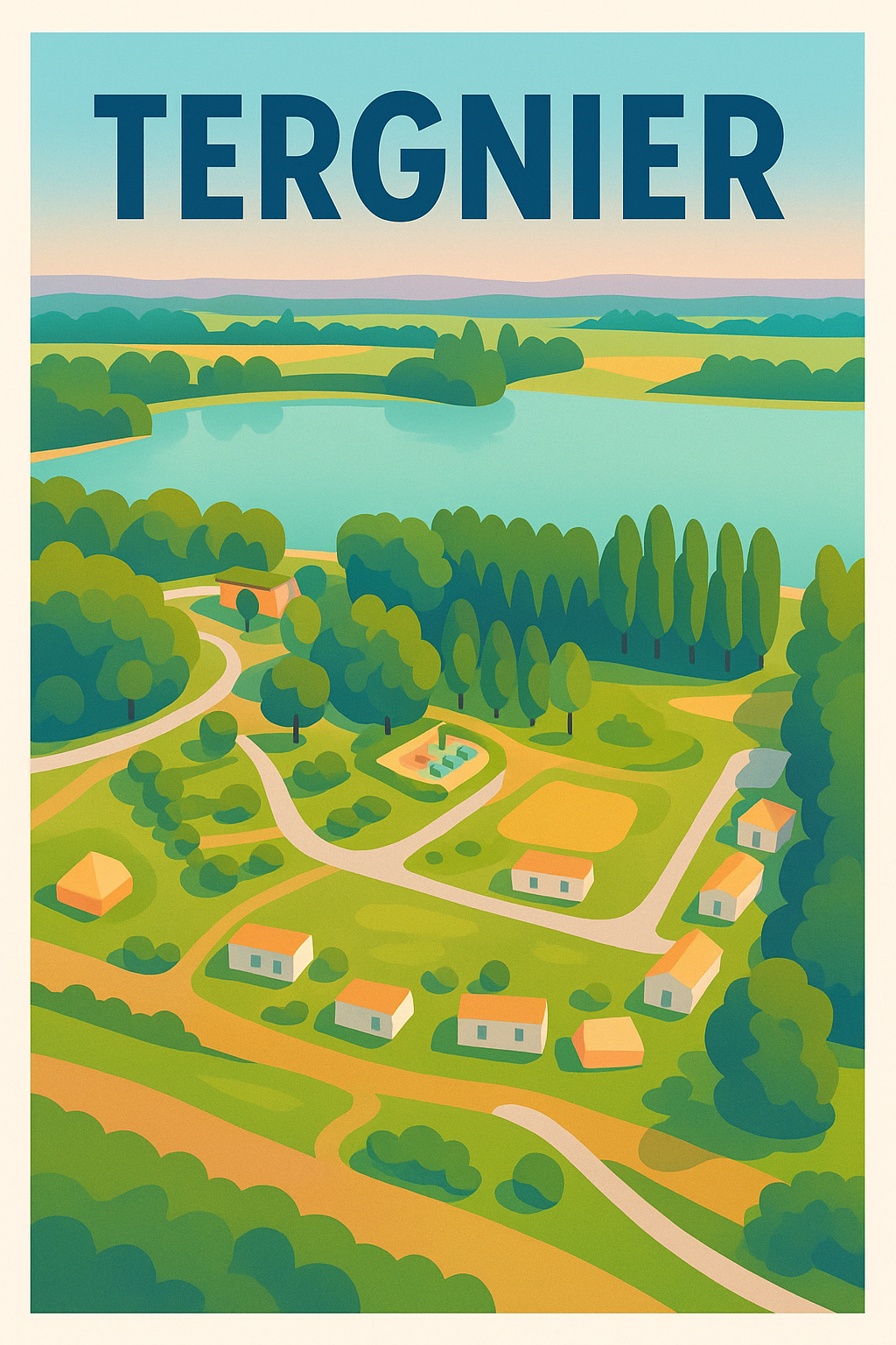 Affiche de Tergnier - Paysages bucoliques et harmonie naturelle