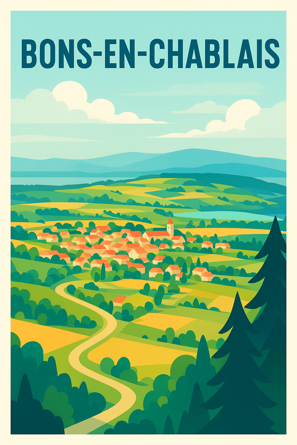Affiche de Bons-en-Chablais - Escapade bucolique en pleine nature