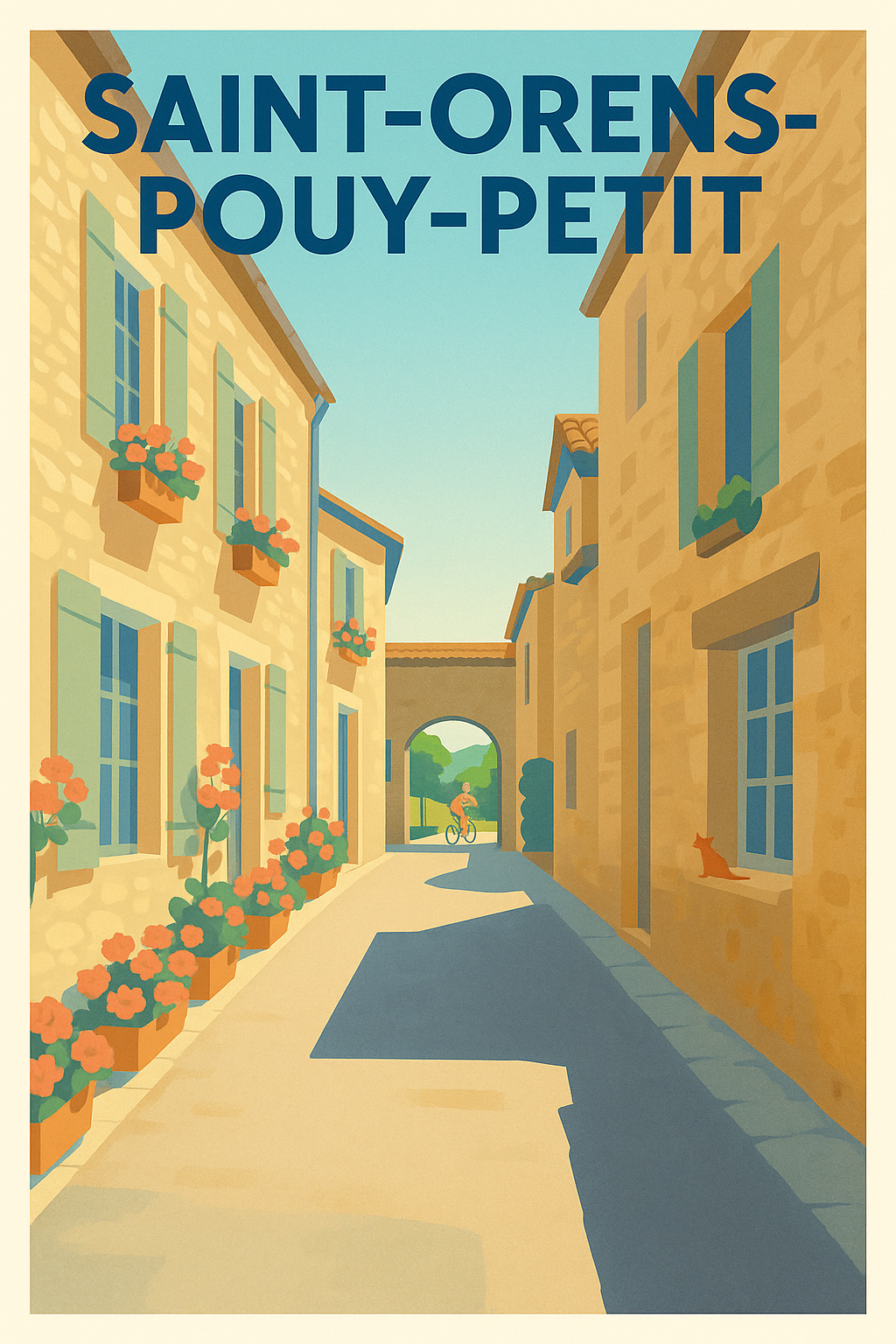 Affiche Saint-Orens-Pouy-Petit — Douceur de village bercée par le soleil · poster d'art de Saint-Orens-Pouy-Petit