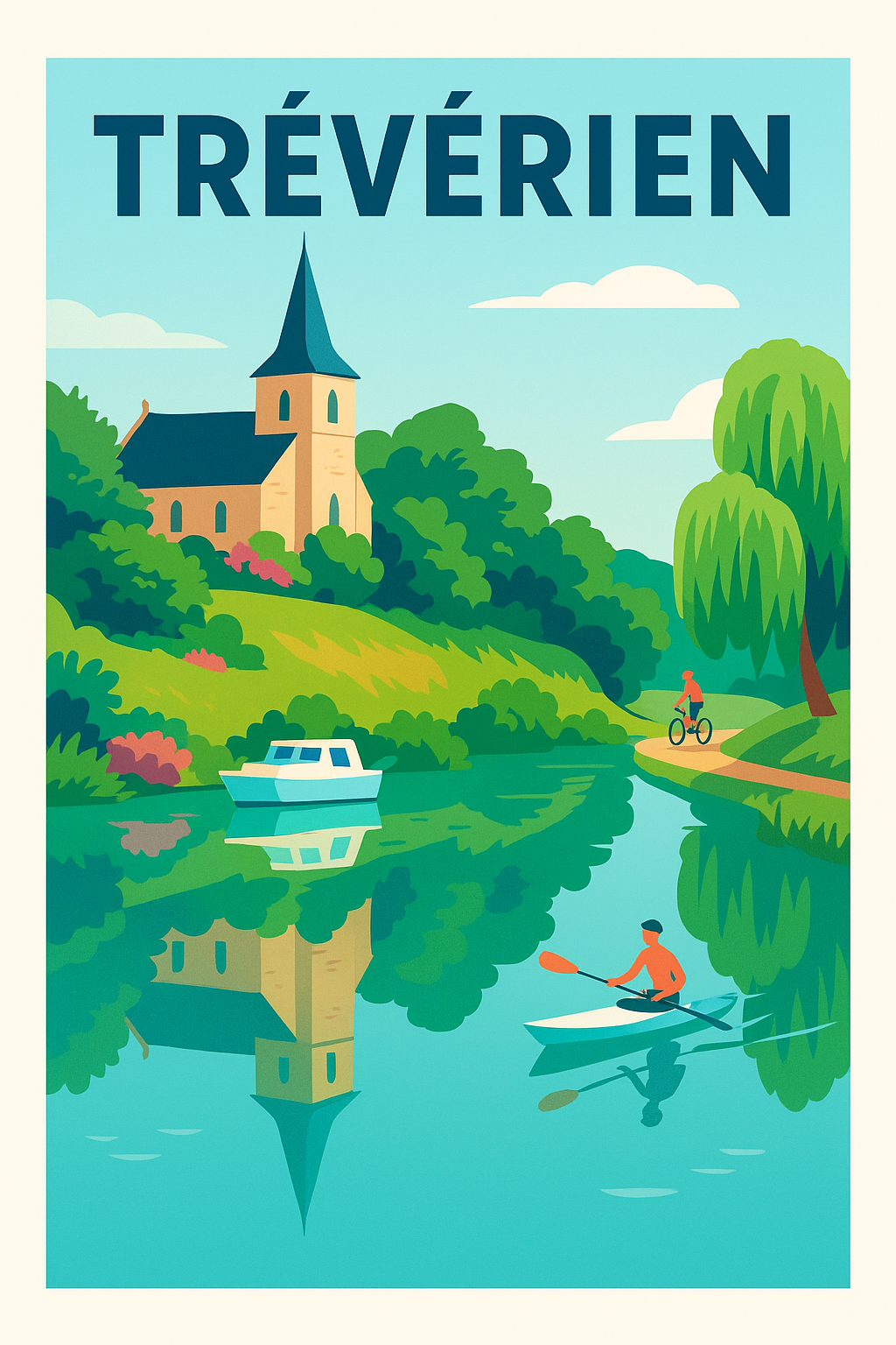 Affiche de Trévérien - Sérénité et nature au fil de l'eau