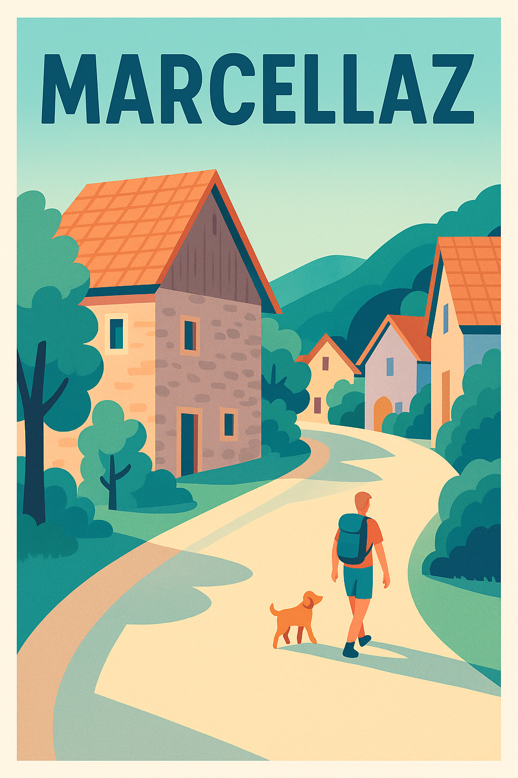 Affiche de Marcellaz - Promenade paisible au coeur du village