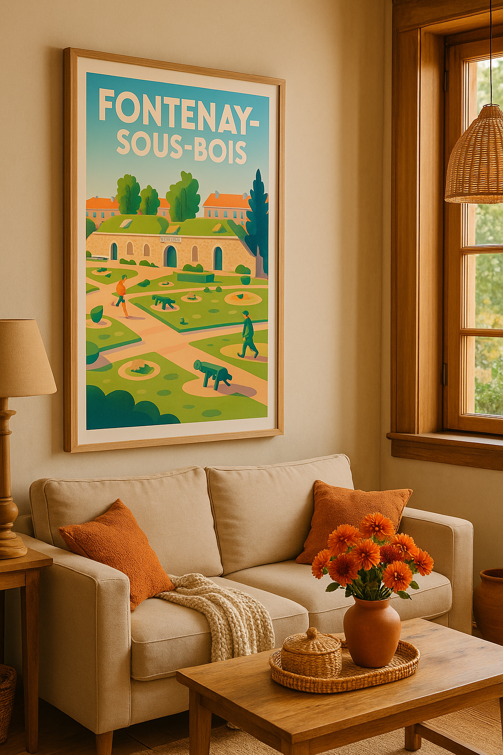 Mise en situation Affiche Fontenay-sous-Bois - Charme et Sérénité au Coeur du Parc