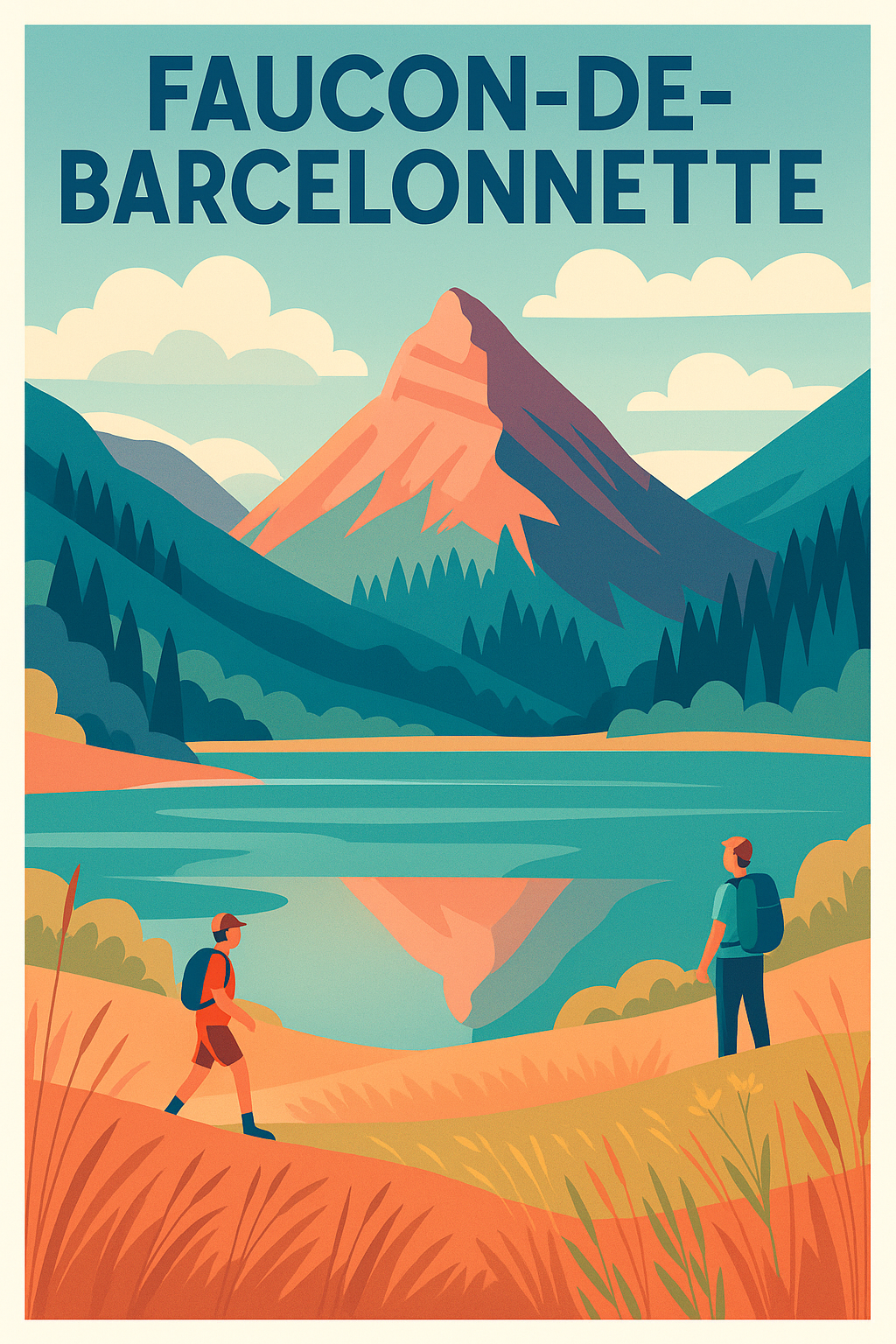 Affiche de Faucon-de-Barcelonnette - Évasion Montagnarde Authentique