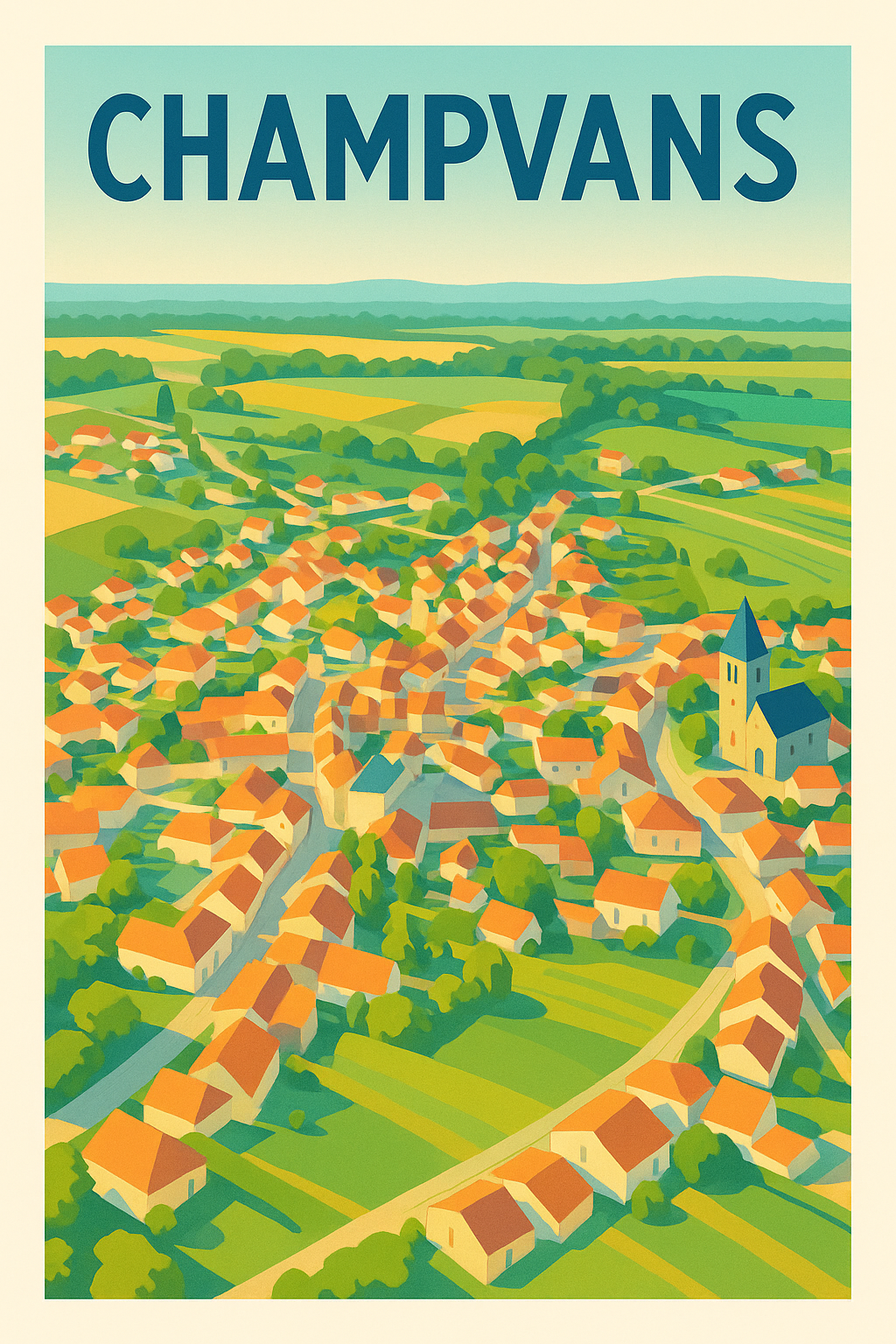 Affiche de Champvans - Un village pittoresque à découvrir