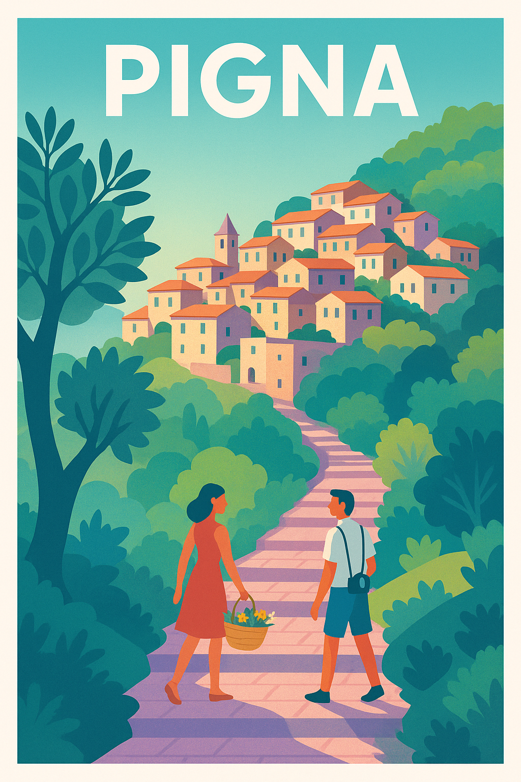 Affiche de Pigna - Évasion au village perché