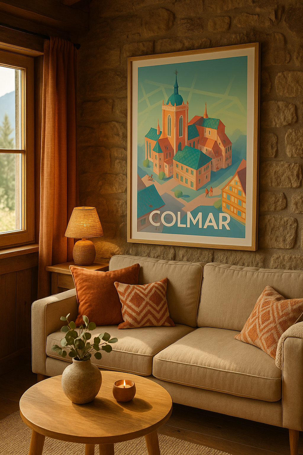 Mise en situation Affiche Colmar - Charme et douceur alsacienne