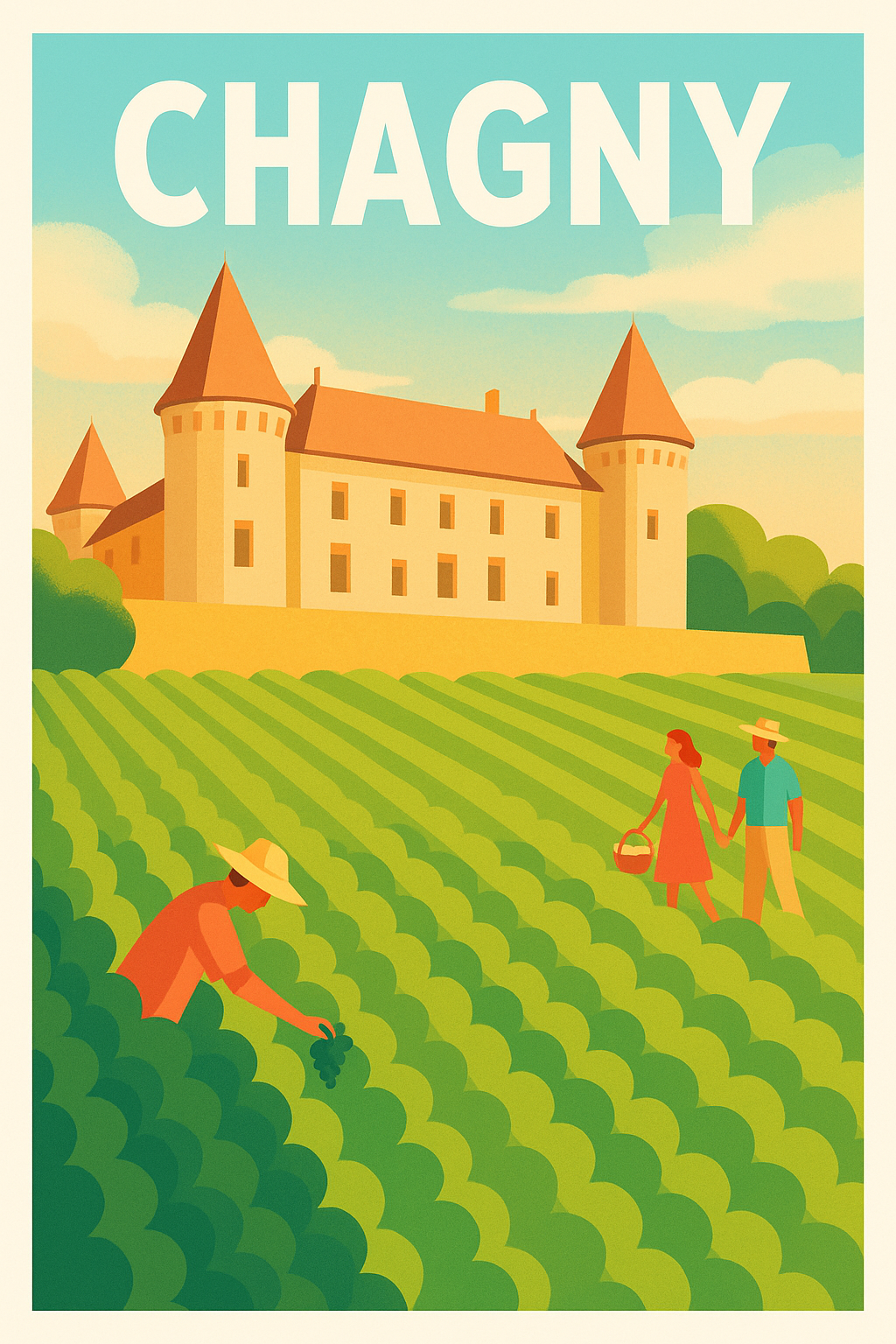 Affiche de Chagny - L'art de la vigne et du Château