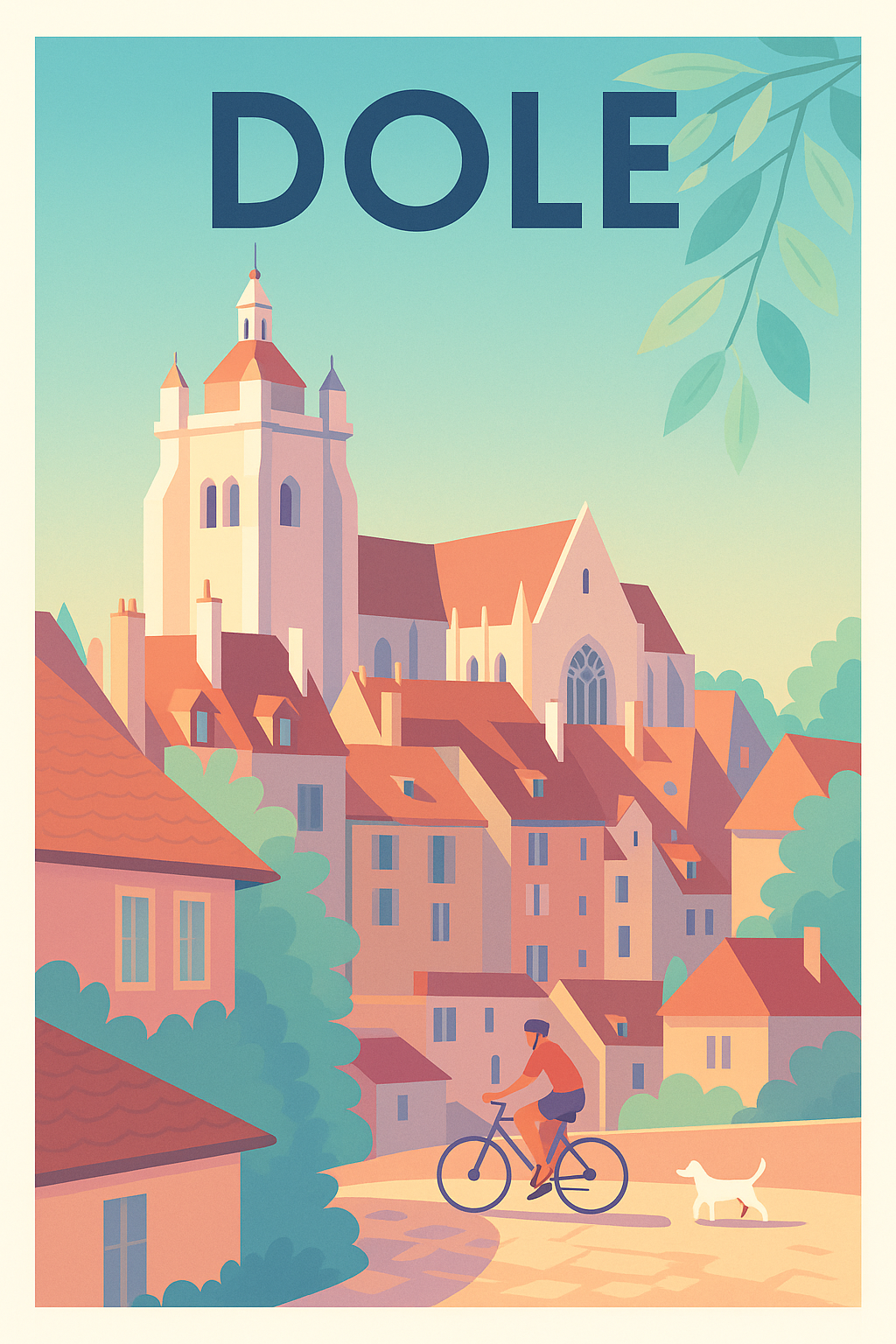 Affiche Dole — Charme et douceur de la cité comtoise · poster d'art de Dole