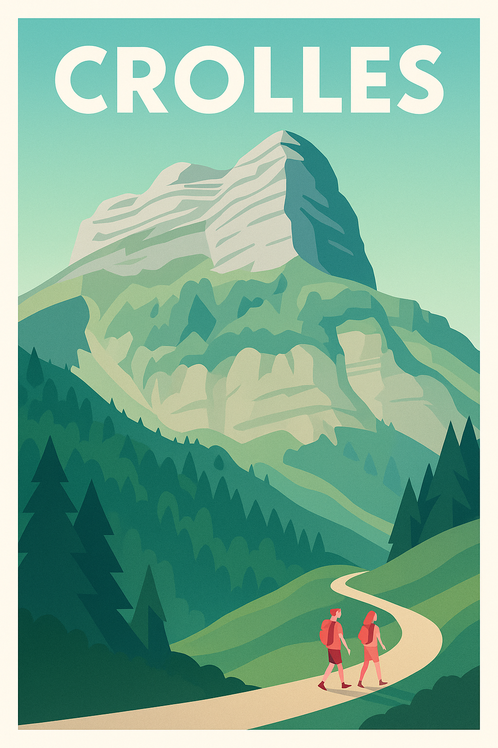 Affiche de Crolles - L'appel de la montagne et de la randonnée