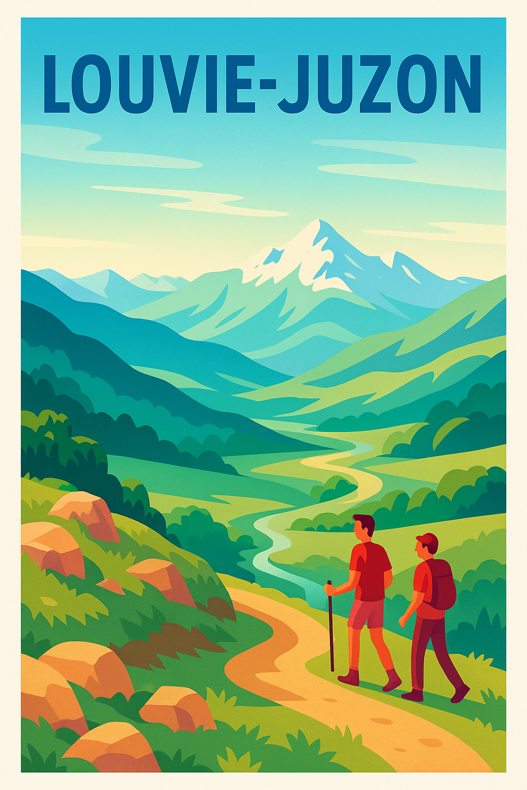 Affiche de Louvie-Juzon - Évasion et randonée au cœur des Pyrénées