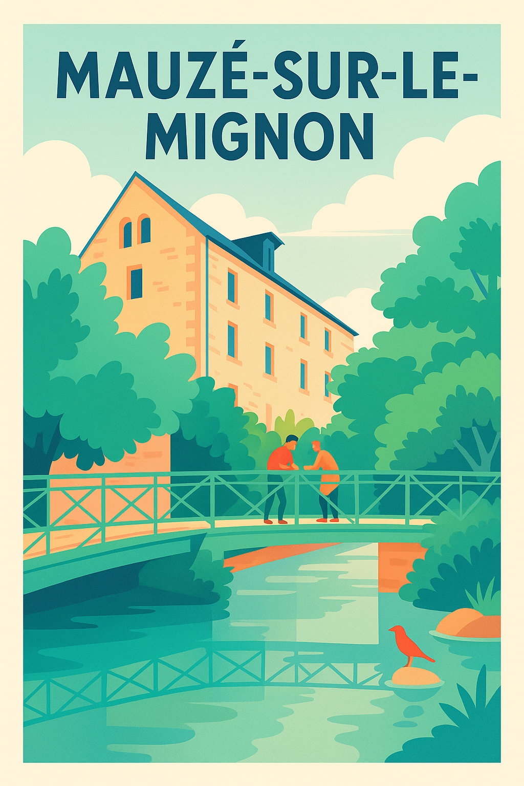 Affiche de Mauzé-sur-le-Mignon - Charme et Sérénité au Bord de l'Eau