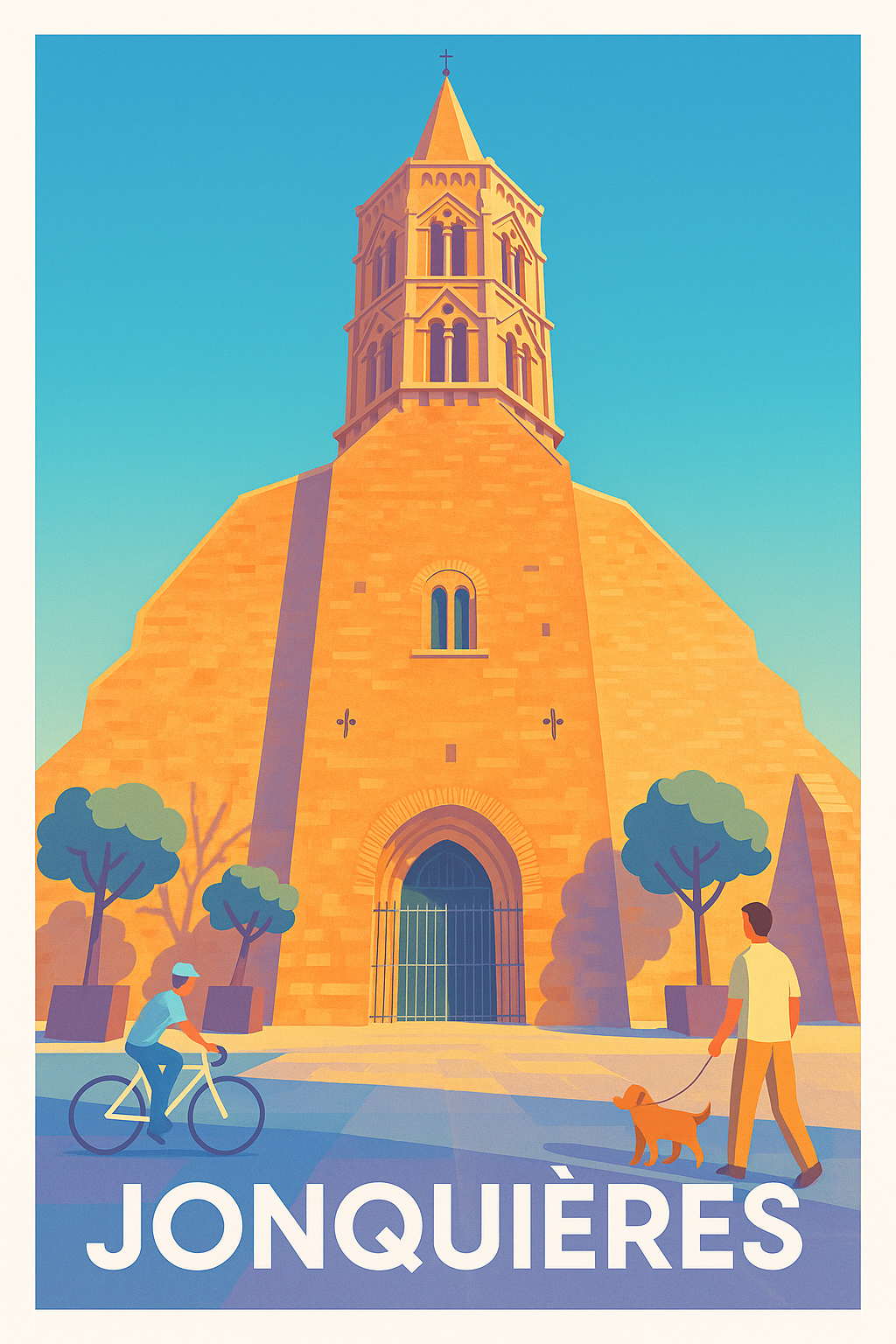Affiche Jonquières — Une plongée lumineuse au cœur du village · poster d'art de Jonquières